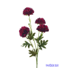  Krizantém 4 fejes szálas selyemvirág 80cm - Bíbor