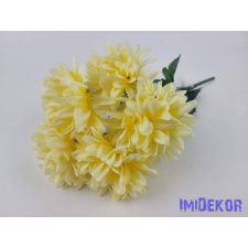  Krizantém 5 ágú selyem csokor 38cm - Halvány Sárga dekorációs kellék