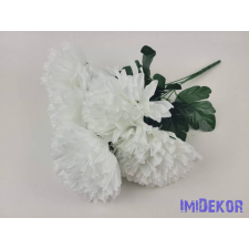  Krizantém 5 ágú selyem csokor 42cm - Fehér dekorációs kellék