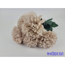  Krizantém 5 ágú selyem csokor 42cm - Púder dekorációs kellék