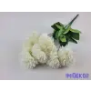  Krizantém 7 ágú selyemvirág csokor D8,5cm M41cm - Krém