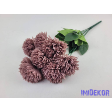  Krizantém 7 ágú selyemvirág csokor D8,5cm M41cm - Mályva dekorációs kellék