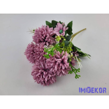  Krizantém 7v selyem csokor 31cm - Mályva dekorációs kellék