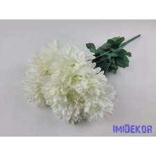  Krizantém 9 ágú selyemvirág csokor D11cm M47cm - Krém dekorációs kellék
