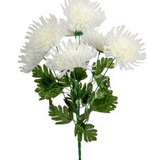  Krizantém csokor 7v. krém M56cm 40db/# dekorációs kellék