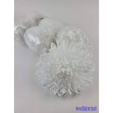 Krizantém selyemvirág fej D17cm - Fehér dekorációs kellék