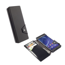 KRUSELL FlipWallet Kalmar Sony Xperia Z3 (D6653) Flip Tok - Fekete tok és táska