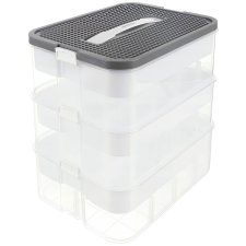 Kruzzel Tárolódoboz építőjátékhoz, 22 l, 3 szintes (5900779956223) bútor