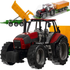 Kruzzel Traktor pótkocsival, nyitható napfénytetővel, nyitható motorháztetővel autópálya és játékautó