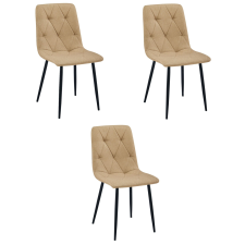  Krzesło LIBRA - brąz materiał / nogi czarne x 3 bútor