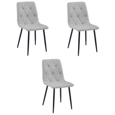  Krzesło LIBRA - jasny szary materiał / nogi czarne x 3 bútor