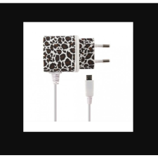 KSIX Micro-USB Hálózati töltő - Fekete/Fehér (5V / 1A) (KSIXB1740CD02LB) mobiltelefon kellék
