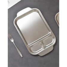  KT-303 Fémtálca fogóval 40.8 x 24.3 x 1 cm konyhai eszköz