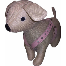  KT. Bőr hám díszes Y strasszos 20/75 nyakörv, póráz, hám kutyáknak