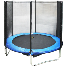 Kubi sport Trambulin védőhálóval 244 cm, max.110kg, kék trambulin szett