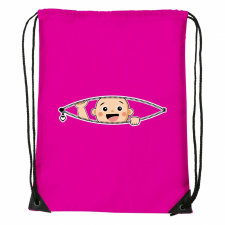 Kukucskáló kisbaba - Sport táska magenta tornazsák