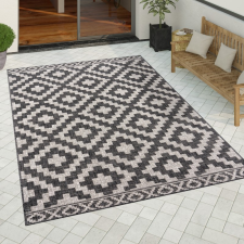Kül- & Beltéri Scandi Aztec antracit szőnyeg 60x100 cm lakástextília