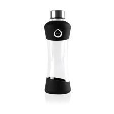 Kulacs, 550 ml, üveg, EQUA "Active", fekete kulacs, kulacstartó