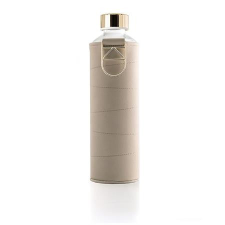 Kulacs, 750 ml, üveg, EQUA "Mismatch Bézs" kulacs, kulacstartó