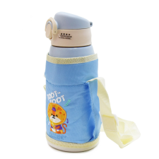 Kulacs gyerekeknek vászon tartóban, 520ml kulacs, kulacstartó