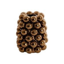 Különleges bronz metálfényű váza 17cm dekoráció