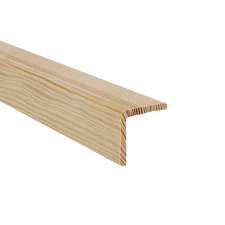 Külső sarokléc erdeifenyő 28 mm x 28 mm x 900 mm élvédő, sín, szegélyelem