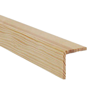  Külső sarokléc erdeifenyő 32 mm x 32 mm x 900 mm élvédő, sín, szegélyelem