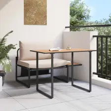  Kültéri Acél Ülőgarnitúra 2 pcs Tópszínű Acél kerti bútor