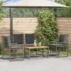  Kültéri Bútor Szett 4 pcs Fekete és Sötétszürke