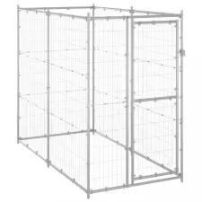  Kültéri horganyozott acél kutyakennel 110 x 220 x 180 cm szállítóbox, fekhely kutyáknak