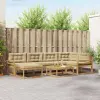  Kültéri kanapé szett 7 pcs Fehér és Bézs