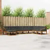  Kültéri kanapé szett párnával 8 pcs Természetes és antracit