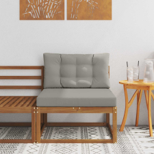  Kültéri középső kanapé Tömör Akácfa Természetes kerti bútor