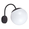  Kültéri oldalfali gömb alakú lámpatest IP44 (E27) fekete