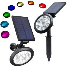 Kültéri RGB színes napelemes lámpa kültéri világítás