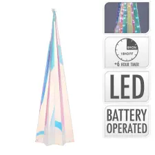  Kúp irizáló 40 LED-es elemes M40cm dekorációs kellék