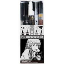 Kuretake / ZIG ZIG Illusztrációs készlet - Illustration set No.2 (1 csomag) filctoll, marker