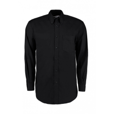 Kustom Kit Férfi hosszú ujjú Ing Kustom Kit Classic Fit Premium Oxford Shirt 2XL, Fekete férfi ing