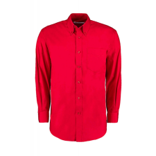 Kustom Kit Férfi hosszú ujjú Ing Kustom Kit Classic Fit Premium Oxford Shirt L, Piros férfi ing