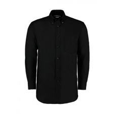 Kustom Kit Férfi hosszú ujjú Ing Kustom Kit Classic Fit Workwear Oxford Shirt S, Fekete férfi ing