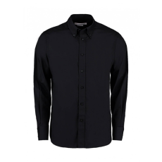 Kustom Kit Férfi hosszú ujjú Ing Kustom Kit Tailored Fit City Shirt S, Fekete