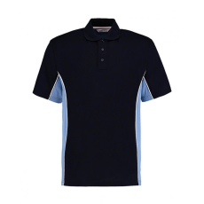 Kustom Kit Férfi rövid ujjú galléros póló Kustom Kit Classic Fit Track Polo 3XL, Sötétkék (navy)/Világos kék/Fehér