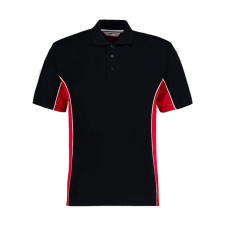 Kustom Kit Férfi rövid ujjú galléros póló Kustom Kit Classic Fit Track Polo XL, Sötétkék (navy)/Piros/Fehér férfi póló