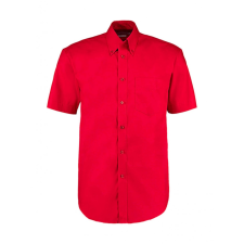 Kustom Kit Férfi rövid ujjú Ing Kustom Kit Classic Fit Premium Oxford Shirt SSL S, Piros férfi ing