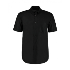 Kustom Kit Férfi rövid ujjú Ing Kustom Kit Classic Fit Workwear Oxford Shirt SSL S, Fekete férfi ing