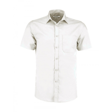 Kustom Kit Férfi rövid ujjú Ing Kustom Kit Tailored Fit Poplin Shirt SSL M, Fehér férfi ing