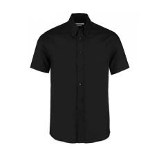 Kustom Kit Férfi rövid ujjú Ing Kustom Kit Tailored Fit Premium Oxford Shirt SSL S, Fekete