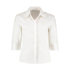 Kustom Kit Női 3/4-es ujjú blúz Kustom Kit Women's Tailored Fit Continental Blouse 3/4 Sleeve XL, Fehér
