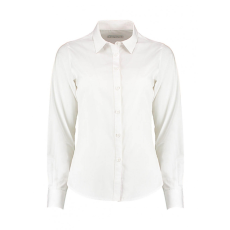 Kustom Kit Női hosszú ujjú blúz Kustom Kit Women's Tailored Fit Poplin Shirt 2XL, Fehér