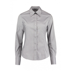 Kustom Kit Női hosszú ujjú blúz Kustom Kit Women's Tailored Fit Premium Oxford Shirt 2XL, Ezüstszürke